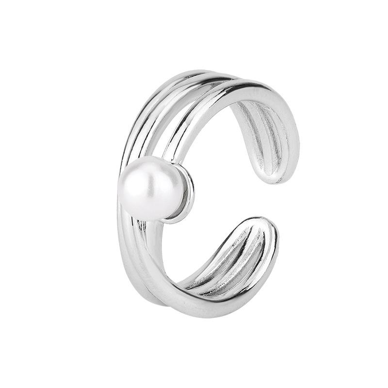 925er Sterlingsilber Wickelperlenringe Für Damen Paar Vintage Luxusschmuck Damen Accessoires Schmuck Moneys 925