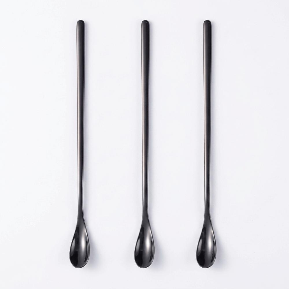 3Pcs Burr Free Surface Metal Mixing Scoop Rustless Steel Stirring Ladle Stir Utensil Syrup Blending