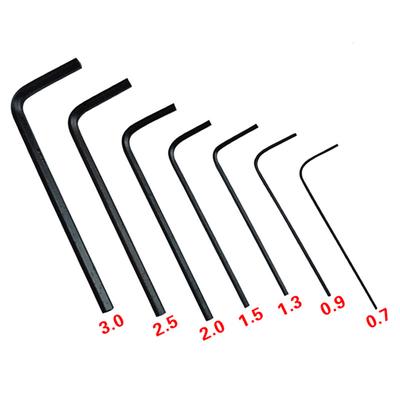 Set di 7 pezzi Mini chiave esagonale Set metrico 0,7-3,0 mm Chiave esagonale di precisione piccola