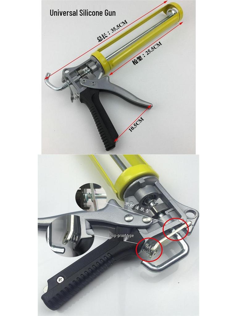 Automated Anti-Overflow Silicone and Glass Glue Gun – Heavy-Duty, Labor-Saving Design
