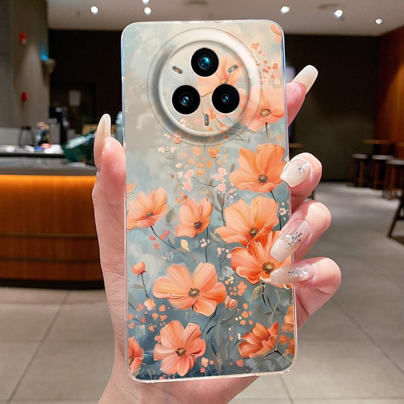For Realme 14 Pro Plus 5G Case Luxury Flower Soft Slim TPU Phone Housing For Realme 14 Pro 14Pro+ Funda Transparent Back Covers