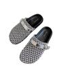 Retro Hollowed-Out Woven Bag Head Slippers Women'S Summer Wear One-Pedal Versatile Breathable Lazy Half Slippers