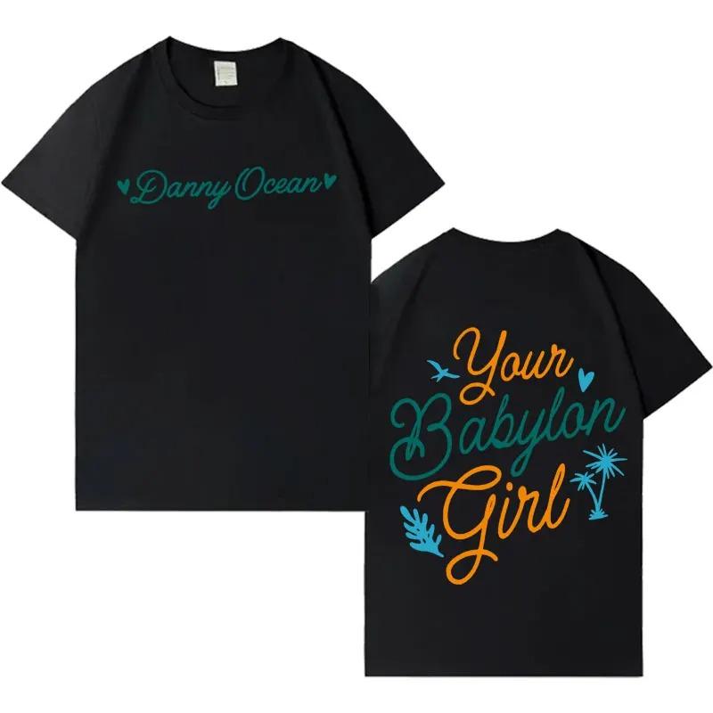 

Rapper Danny Ocean New Album DoubleSided Print Harajuku Style Oversized Short Sleeve TShirt Mens Crew Neck Y2K Tshirts S