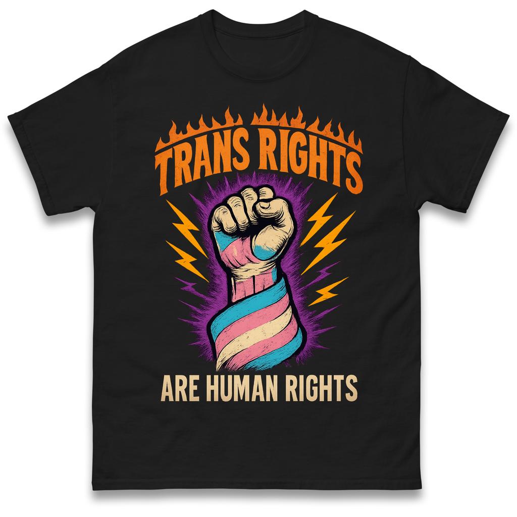 Trans Rights Are Human Rights Adult T Shirt Tshirt Mens Womens Unisex Tops Tees
