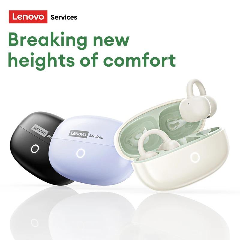 Original Lenovo RS108 Open Ear Bluetooth 6.0 Headset Clip On Wireless Earphones HiFi In-Ear Earbuds ENC Noise Canceling Headphones 30H Playtime