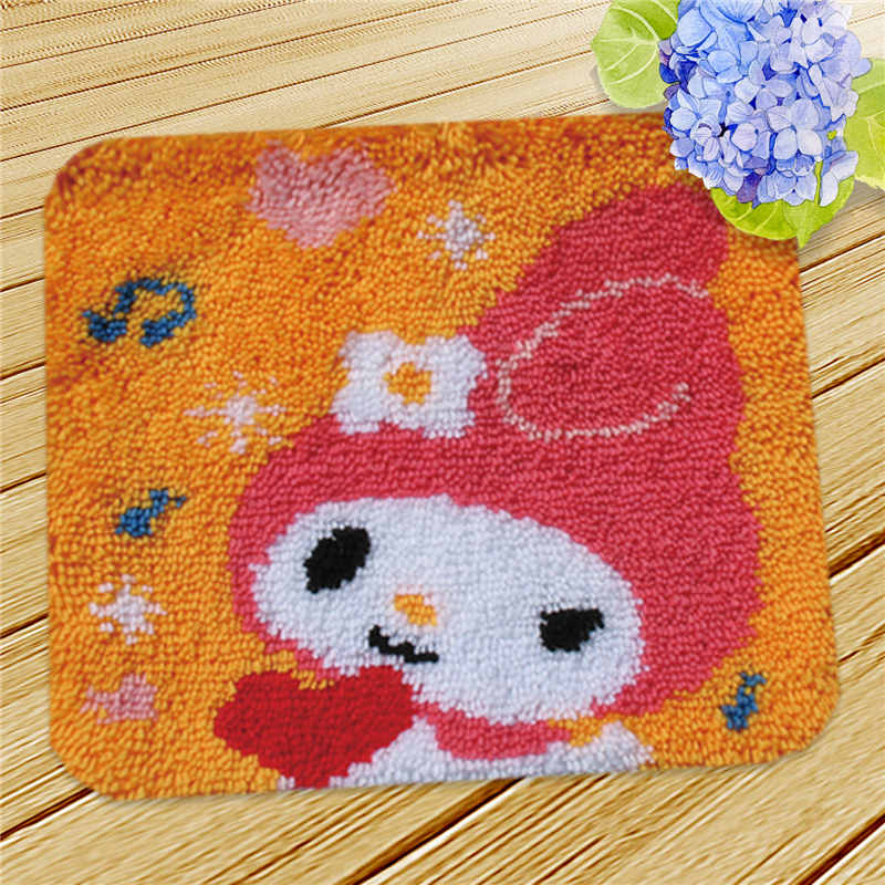 Nicediy Embroidery Latch Hook Rug Canvas Kits Carpet Latch Hook Kits DIY Knitted Fomiaran for Needlework Cross Stitch Crocheting