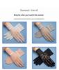 Women's Summer Ice Silk Lace Touchscreen Driving Gloves - Non-slip, Sun Protection, Short Length
