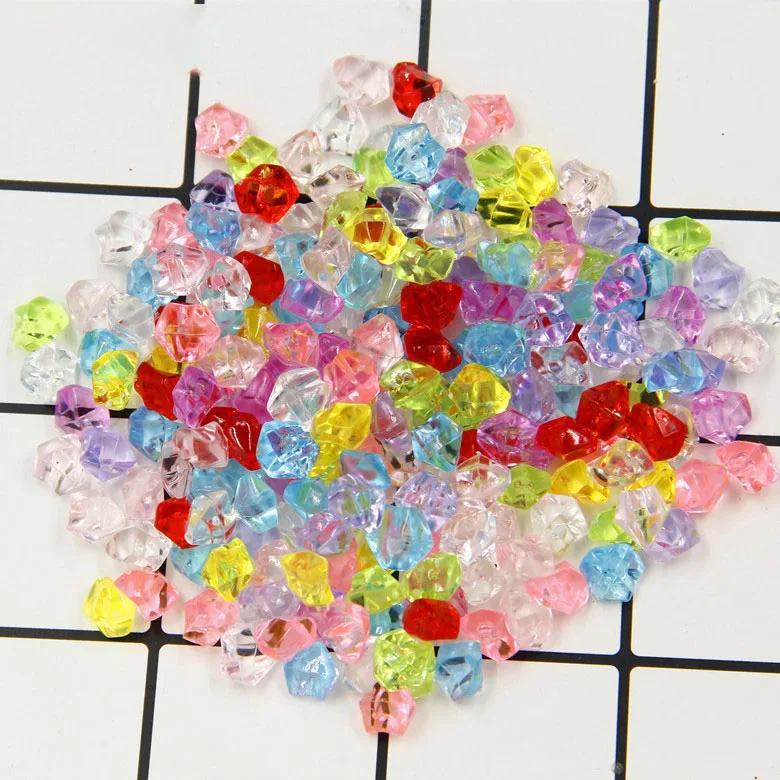 200 Stück Slime Füllanhänger Acryl Simulierte Eiswürfel Kristallstein Transparente Dekoration für DIY Slime Zubehör Lizun Spielzeug Kind