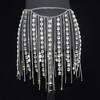 Body Chain For Women With White Crystal Water Drip Pendant For Bridal Gift