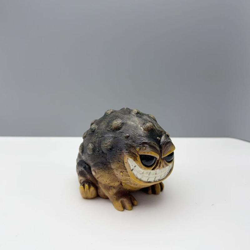 Desktop Ornament, African Rain Frog, Toad, Courtyard Garden Statue, Gift, Home Decoration чёрный