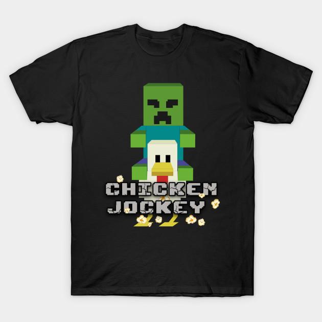 

Men Black Print T-shirt Chicken Jockey - Minecraft Kids No-Cut Transfer Paper Print Cotton Tshirt XL чёрный