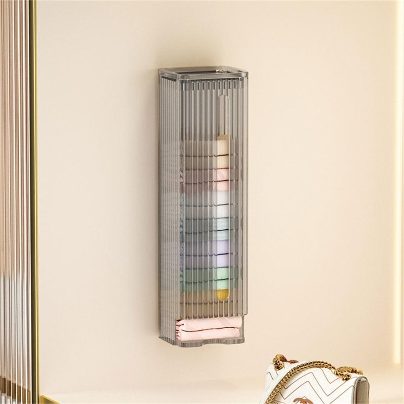 Wall Mounted Socks and Underwear Organizer Box Space Saving Panties Storage Case Plastic Bag Dispenser for Kitchen