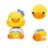 Duck Figurine Tabletop Car Ornament for Living Room Dashboard Bookshelf Student