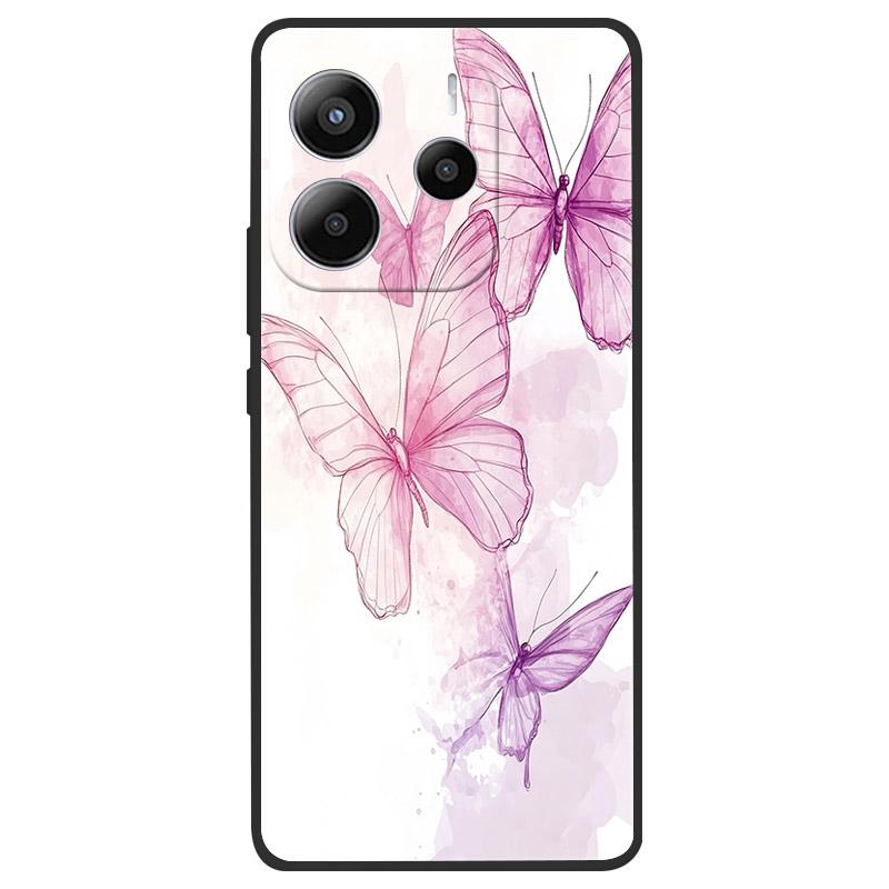 For Xiaomi Redmi Note 14 5G Case Soft TPU Marble Silicone Phone Cover for Coque Redmi Note 14 5G Global Cases Black Bumper Funda