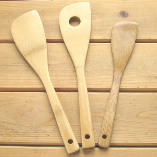 Nagao Spatula, Made of Moso Bamboo, 26cm, Wooden, Made in Japan, 18059