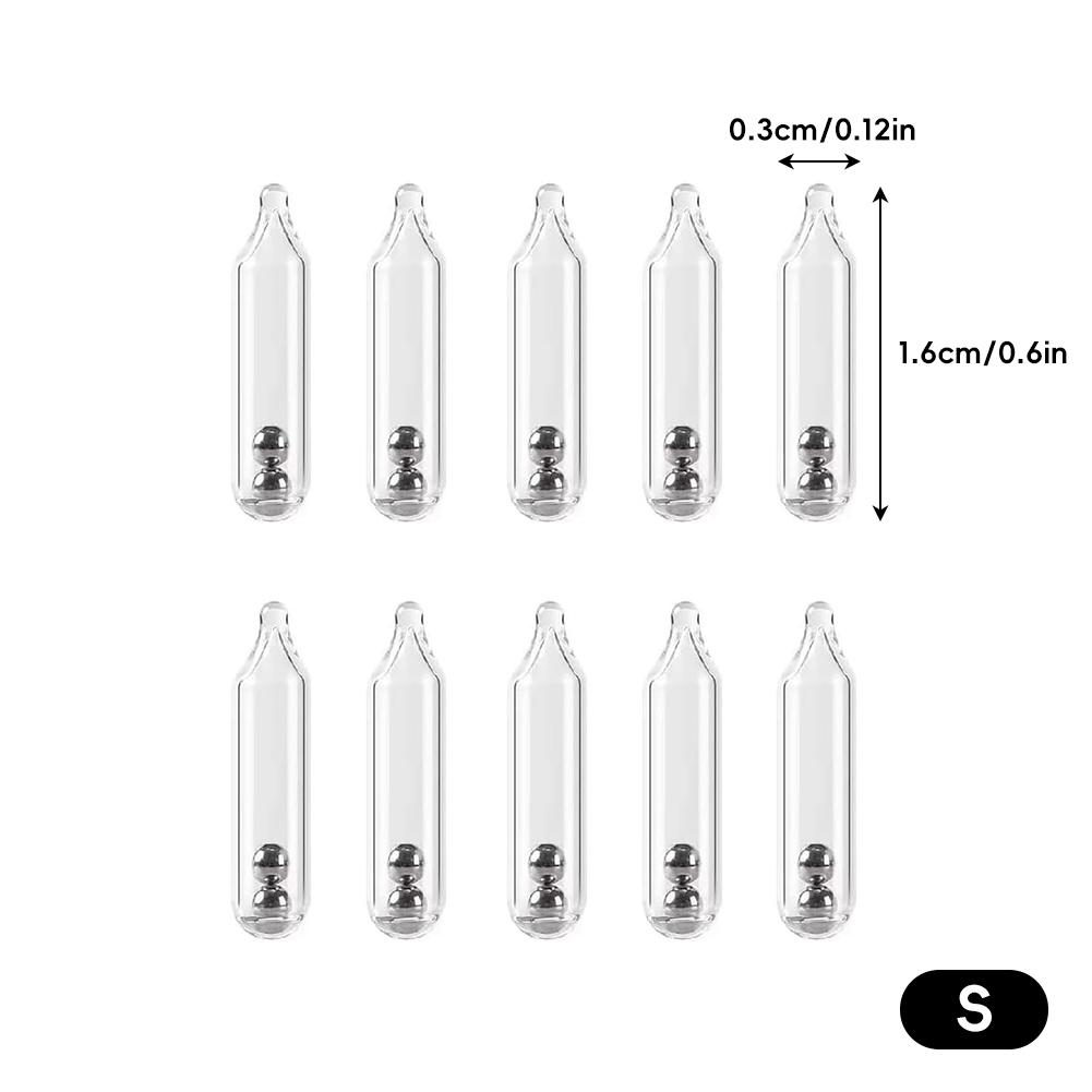 10PCS Lure Soft Bait Rattles With Glass Beads Attract Fish Noise Maker Fishing Supplies