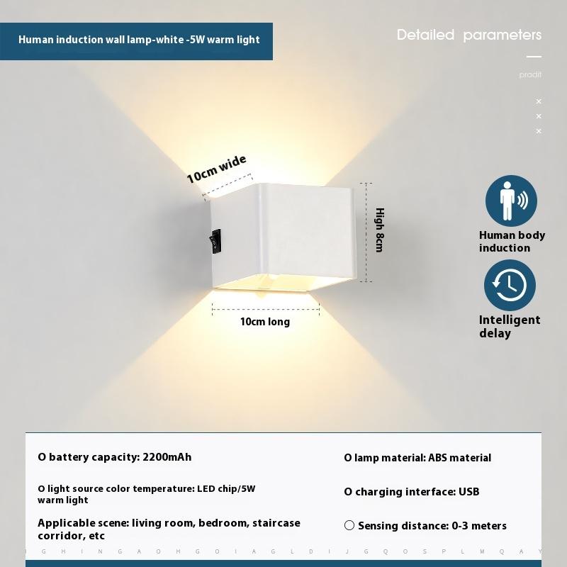 Wall LED Lamp Outdoor Modern Indoor Light, Up Down Wall Mount Lights for Living Room Hallway Bedroom Decor with Battery 2200mAh