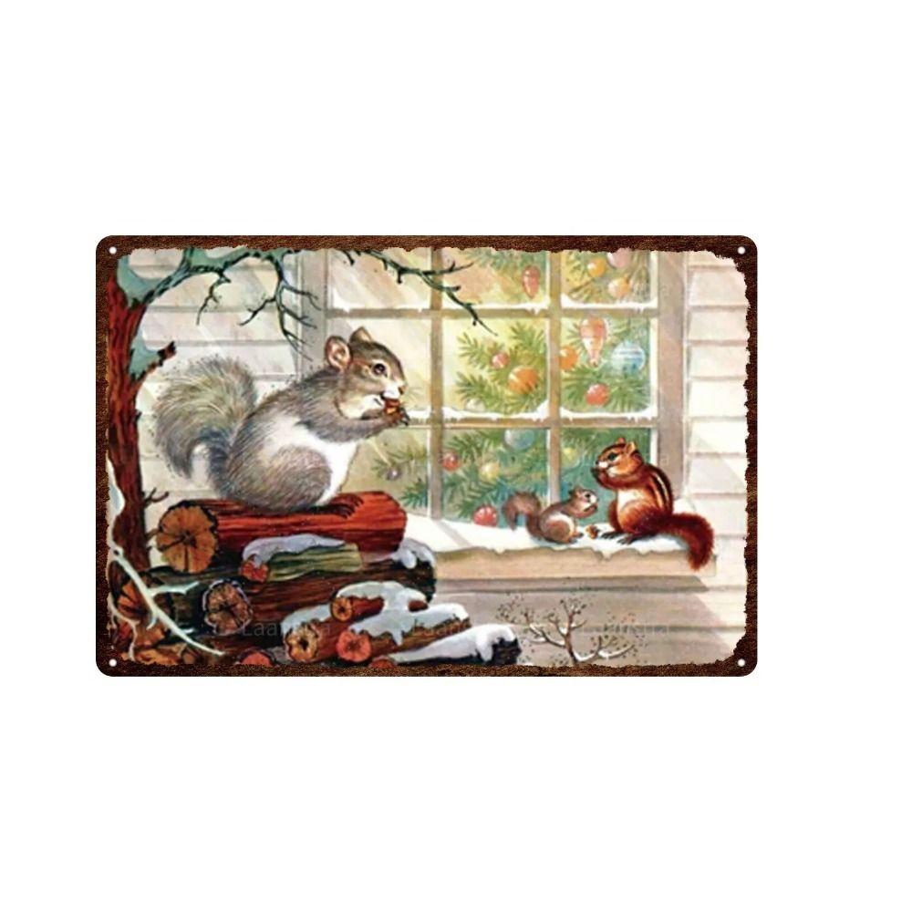 Metal Sign Halloween Cats Pumpkins Wall Decor 20x30 Cm