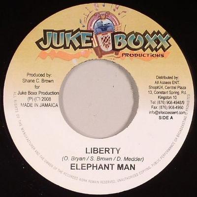 7inch Record ELEPHANT MAN - Liberty NONE Juke Boxx Produ 2008 Jamaica Reggae, Ska & Dub Used