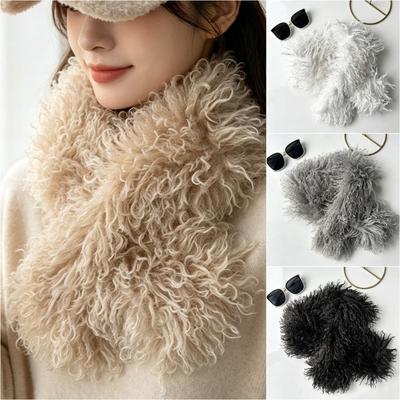Soft Plush Winter Scarf Windproof Plush Scarf Fashion Women's Scarf Winter