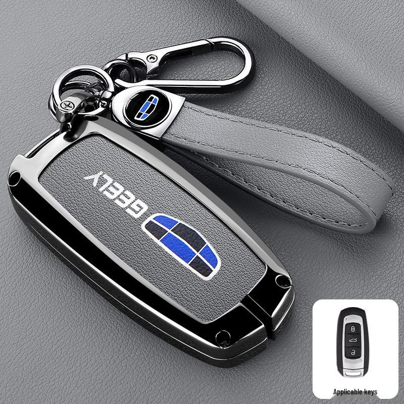 Premium Protective Key Cover for Geely Emgrand: Fits 26 Models including Xingyue L, Xingrui, Boyue L, Haoyue, Bin Yue – Men's Buckle Design