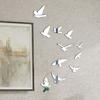11Pcs/Set Wall Sticker Wide Application Convenient Acrylic Bird Vivid 3D Wall Decorative Sticker for Home
