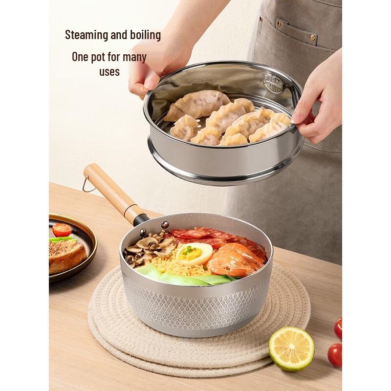 Cooker King 20cm Induction Saucepan with Steamer