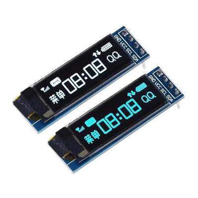 0.91 Inch I2C Iic Oled Lcd Display Module 128X32 Blue/White Color Ssd1306 Driver Ic Dc 3.3V 5V Diy Module