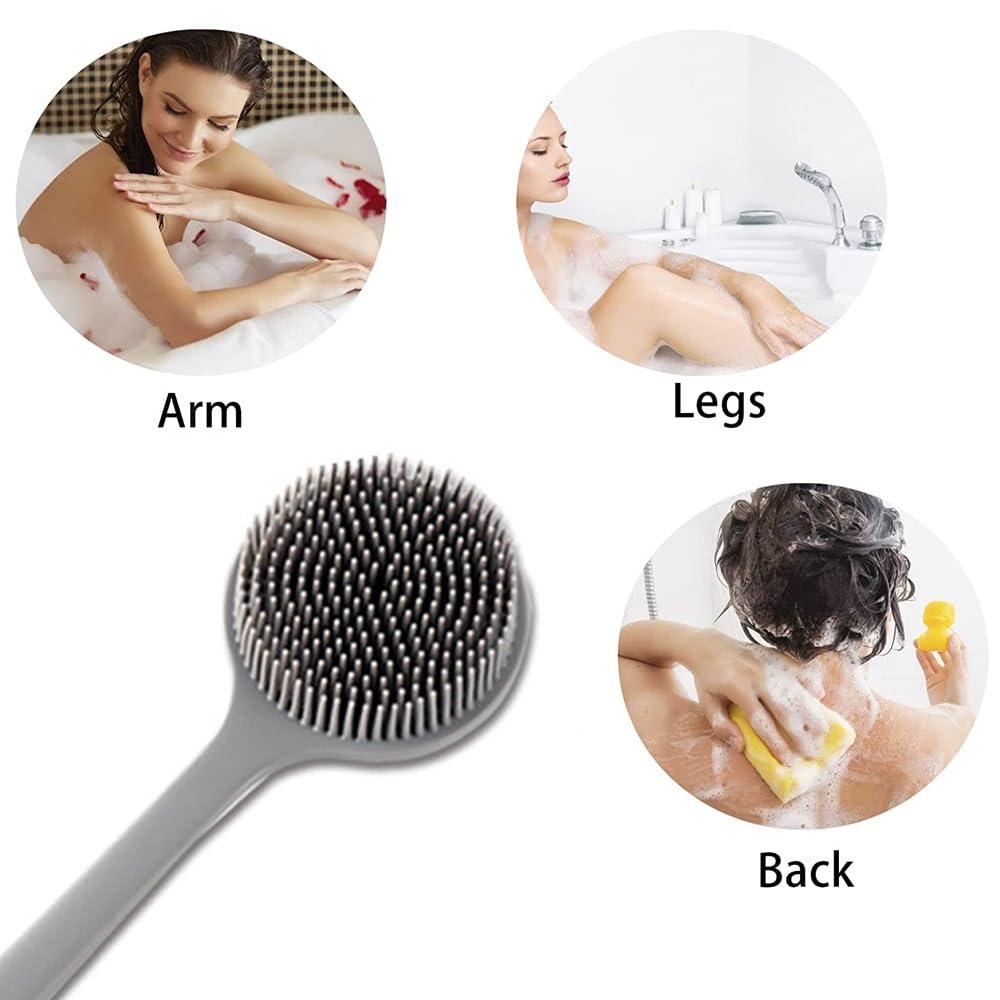 vaisag house Back Cleaning Scrubber Silicone Bath Brush Multi-Function Body Bathing Tool | Brushes, Men & Women - Colors may vary