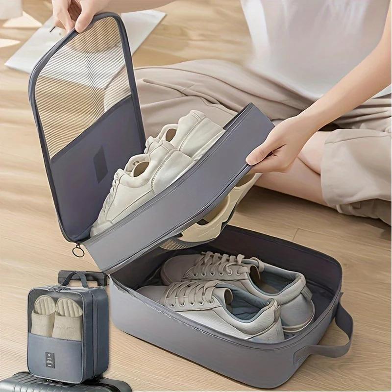 Business Travel Shoe Bag, Portable Large Capacity Shoe Storage Bag, Three-layer Shoe Bag Storage, Slippers Dust Bag