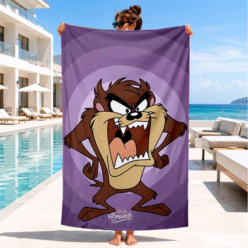 Taz-Mania Devil's Roar Beach Towel, Microfiber Beach Towel, Perfect For Pool, Beach, Travel, Home Decor Beach Party Fan Gifts
