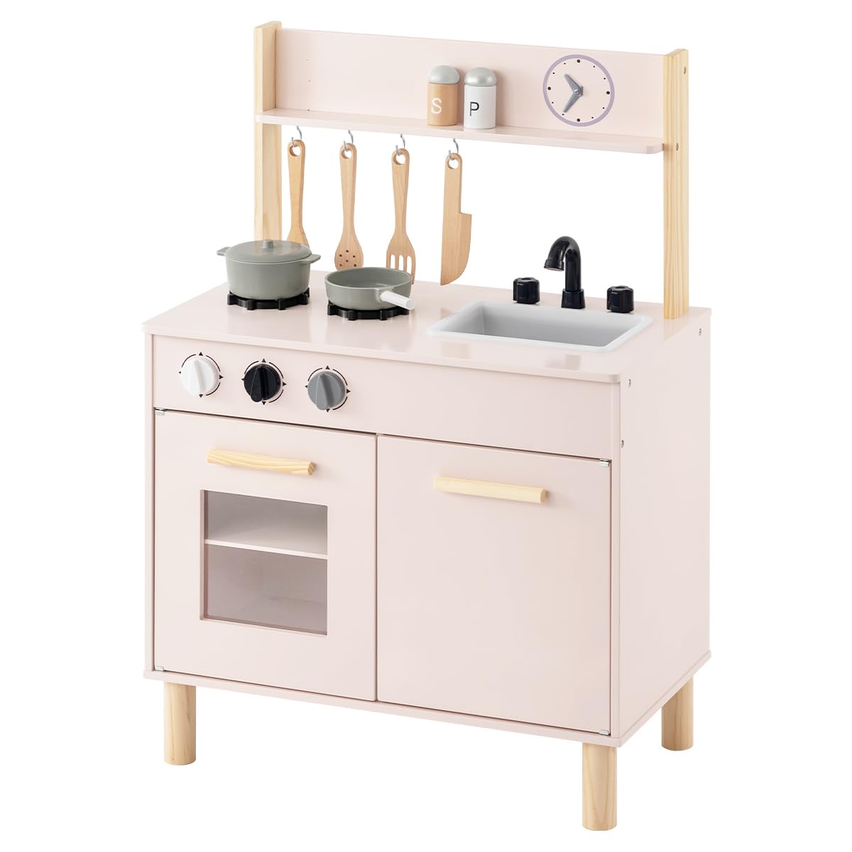 

Бон Мебель Играть с готовкой Образовательный Мини Игрушечный Подарок для Розовой Кухни, Деревянный, Посуда, Набор из 8 предметов, Игрушка, Кухня, Кухня, Игрушка, розовый