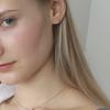 ozel Silver925 Rose Quartz & CZ Earrings PS153E
