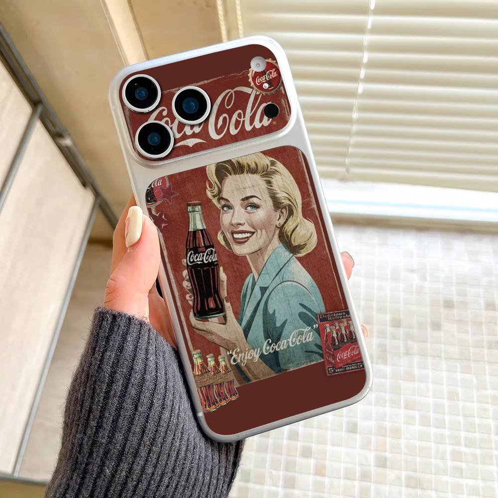 Logo C-Coca C-Cola Fashion Wrap Sticker For IPhone17 Pro/17pro Max Phone Decal Skin Rear Protector Case Film Full Cover