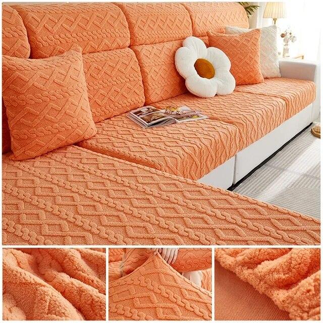 Husă de pernă pentru scaun canapea din jacquard de pluș Huse elastice pentru canapea pentru mobilier de sufragerie Husă detașabilă reglabilă pentru mobilier