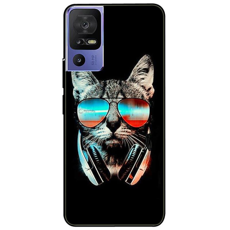 For TCL 40 SE Case 2023 Soft Silicone Protective Black Tiger Lion Funda Coque for TCL 40SE Covers TPU Bumper for TCL40se Paras