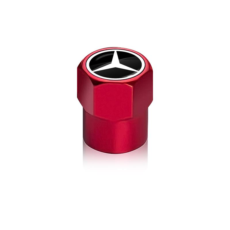 4 stk Bilhjul Dekk Bolt-in Ventilkapsler Merke Bil Tilbehør For Mercedes Benz W205 W177 W212 W213 W221 W220 W176 ML G63 E63 GT AMG