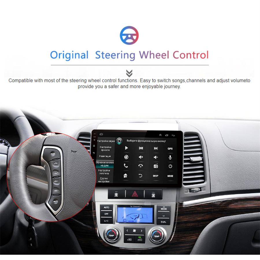 

9 Stereo Radio Player GPS BT Mirror Link WiFi 2+32G For Hyundai Santa Fe 05-12