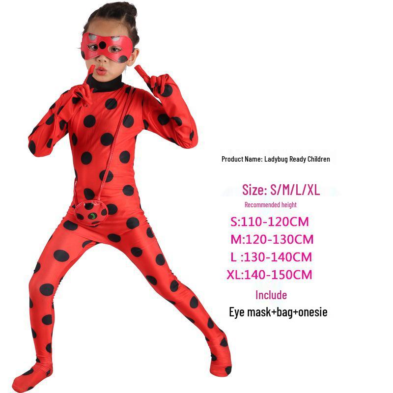 Tutina Cosplay Anime Gatto Nero Volante per Bambini per Esibizione Scenica