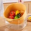 Double-Layer Kitchen Drain Basket for Fruits & Vegetables - Food-Grade Storage & Strainer