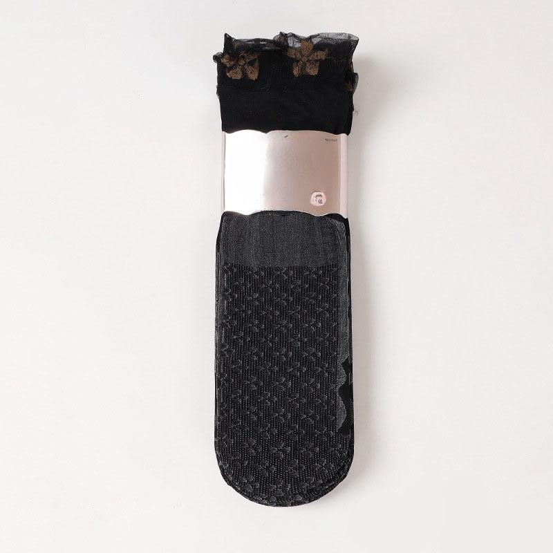 

Women s Summer Thin Breathable Invisible Anti Hook Wire Wear Non Slip Tube Silk Socks 1 pair чёрный/кофейный