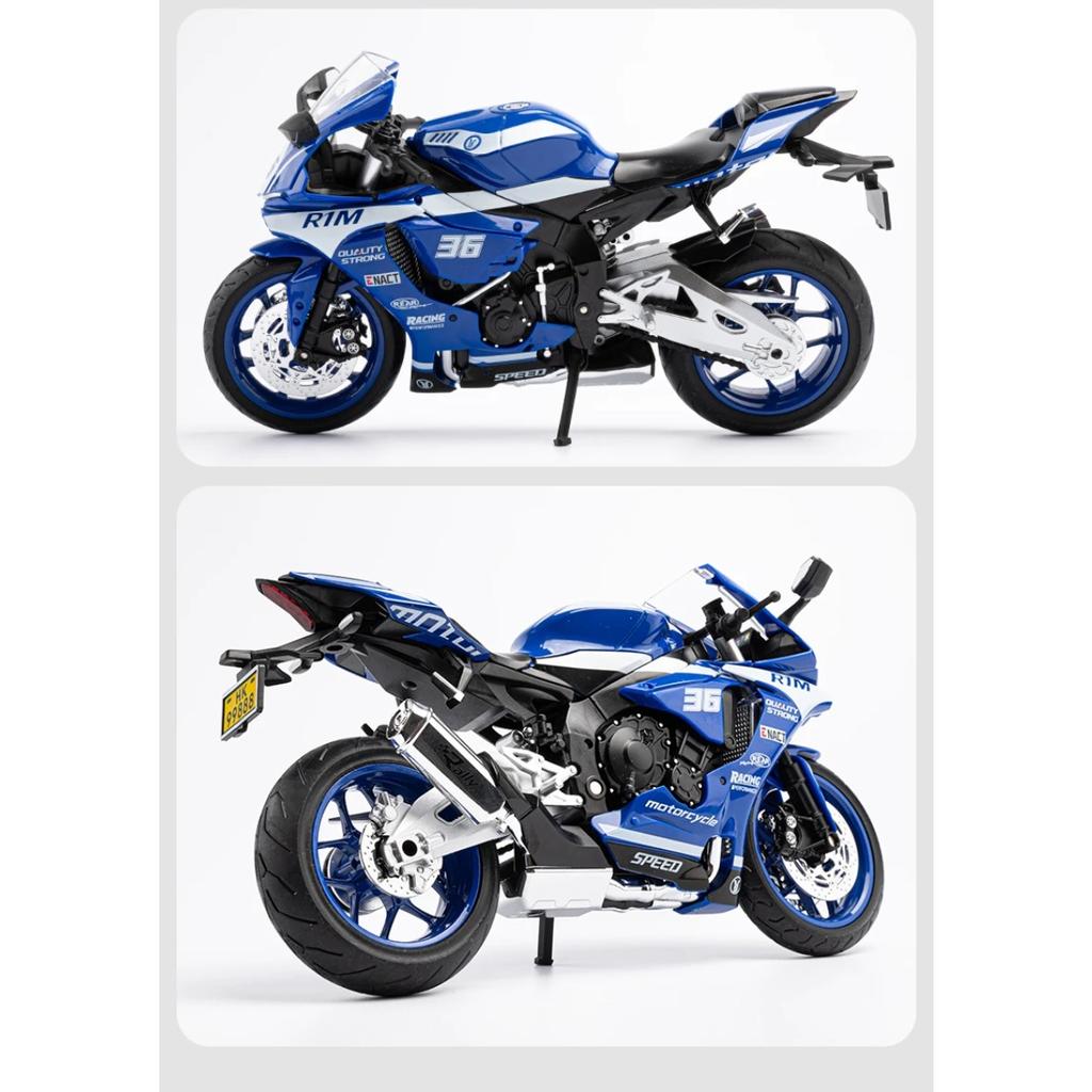 1/9 Yamaha YZF R1M Racing Motorcycle Diecast Model Car Alloy Metal Outdoor Collection Display Classic Ornaments Boyfriend Gifts