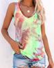 1116 women's summer new tie-dye cloud sunflower sleeveless vest T-shirt