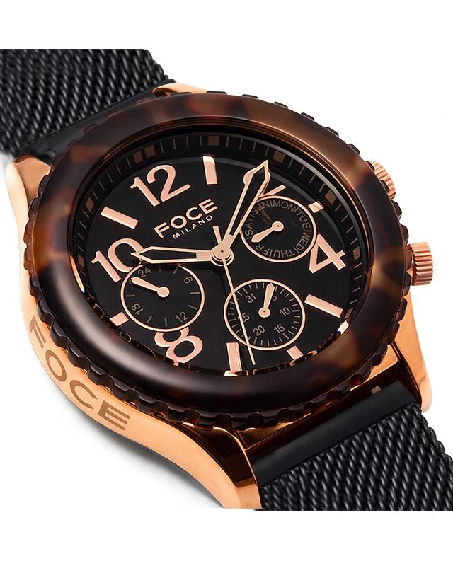Poche 44Mm Camouflage Men'S Mesh Band Metal Band Watch Fm7741M-Gd