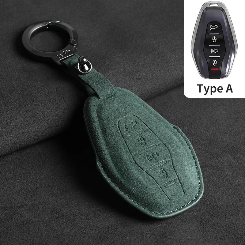 Zamszowe Etui na Kluczyk Samochodowy Pokrowiec do Chery Jetour To Genesis Traveller T2 X90 X70 X95 DASHING X-1 Plus DTC L9 Muszla Kluczyka Samochodowego Breloczek