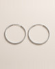 925 Sterling Silver Big Circle Hoop Earrings Minimalist Simple Round Earrings For Women