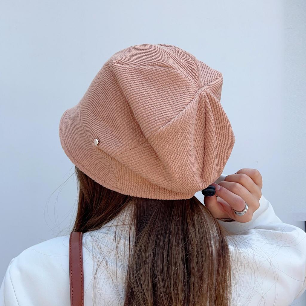 Women's Korean-Style Versatile Warm Octagonal Hat for Autumn & Winter