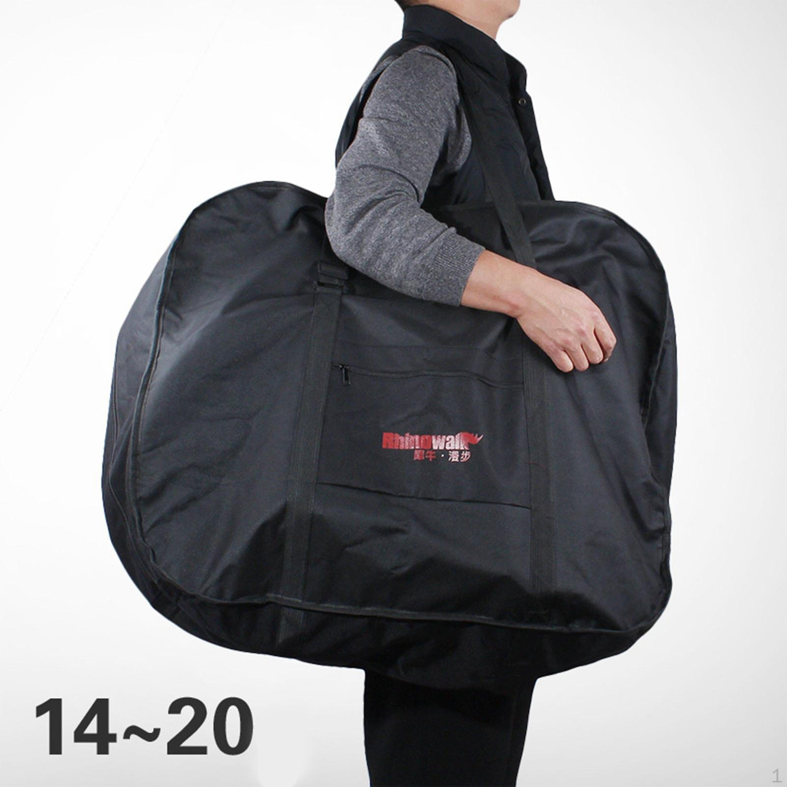 

14-20 Folding Bike Carry bag for Transport Case Storage Shoulder Black 16in