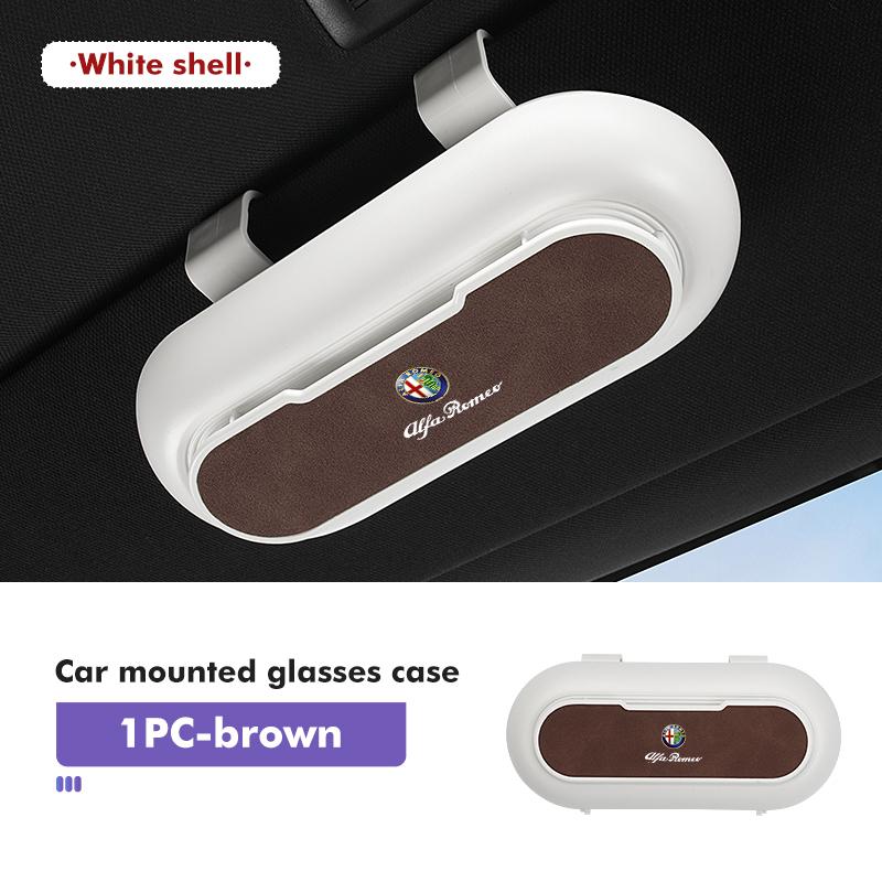 2026 Hot Alfa Romeo Car Sun Visor Sunglasses Box Storage Case Organize Boxs For Alfa Romeo 159 Giulietta Giulia 147 Mito 156 159