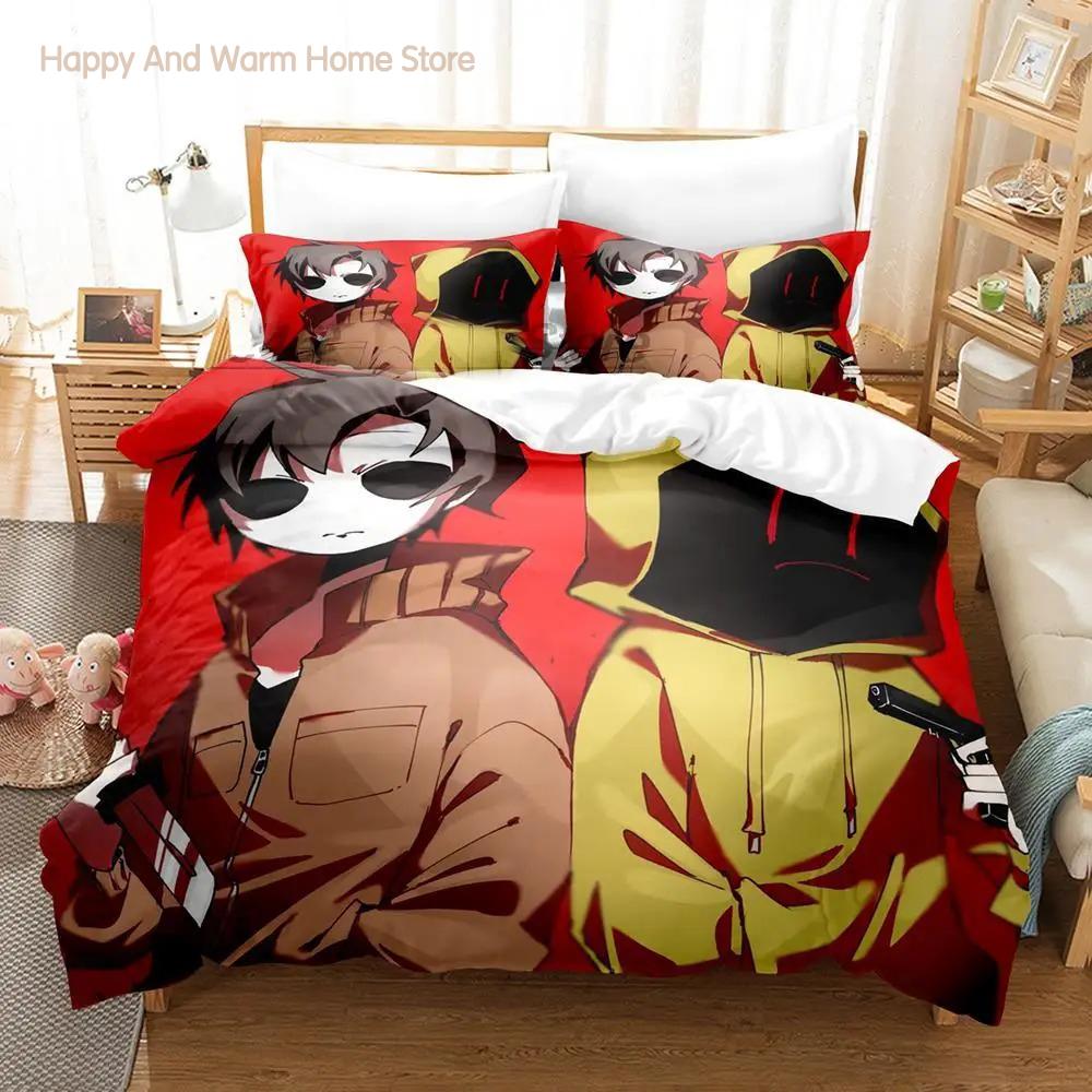 Creepypasta Bedding Set Single Twin Full Queen King Size Bed Set Aldult Boys Bedroom Duvetcover Sets Anime roupas de cama